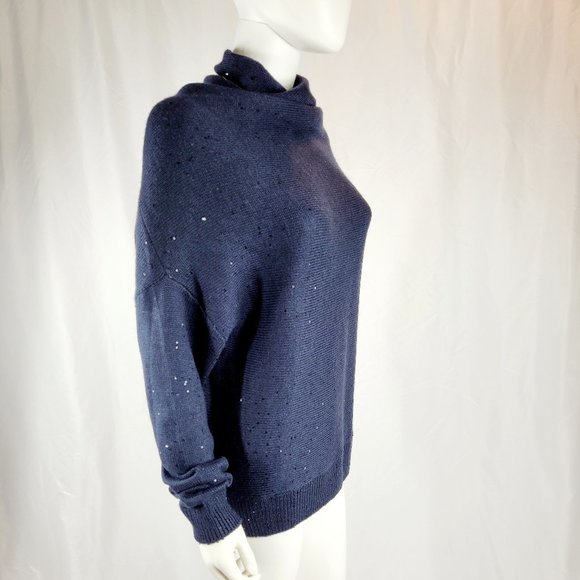 Brunello Cucinelli Women's Blue Sequin Sweater NWT - Picture 2 of 8